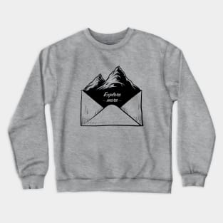 Envelope with mountains Crewneck Sweatshirt